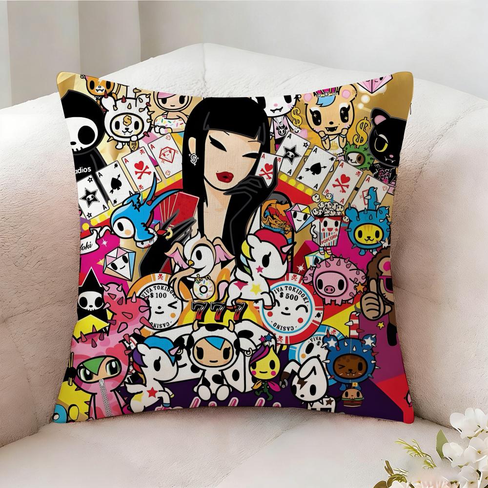 Ttokidokis Animation Pillow Case Pillowcase Doublesided Printed Sofa Cushion Bedroom Headboard Pillow