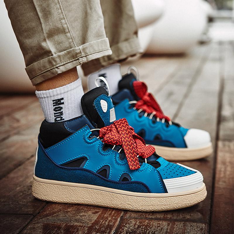 Dicksohlige Dad Shoes Herren Damen 2025 Sommer Herbst Schnürschuhe Chunky Sneaker Freizeitschuhe Skateboard Schuhe Mischfarbe Sportschuhe