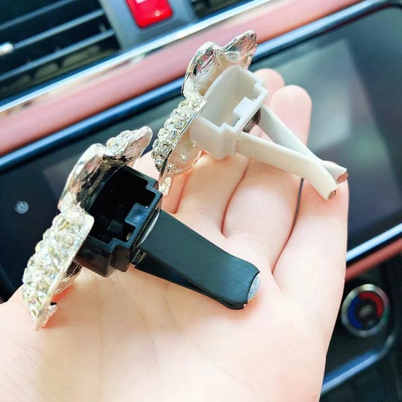 Bling Elephant Car Air Conditioner Air Outlet Perfume Clip Car Perfume Air Freshener Diamond Elephant Auto Interior Decoration