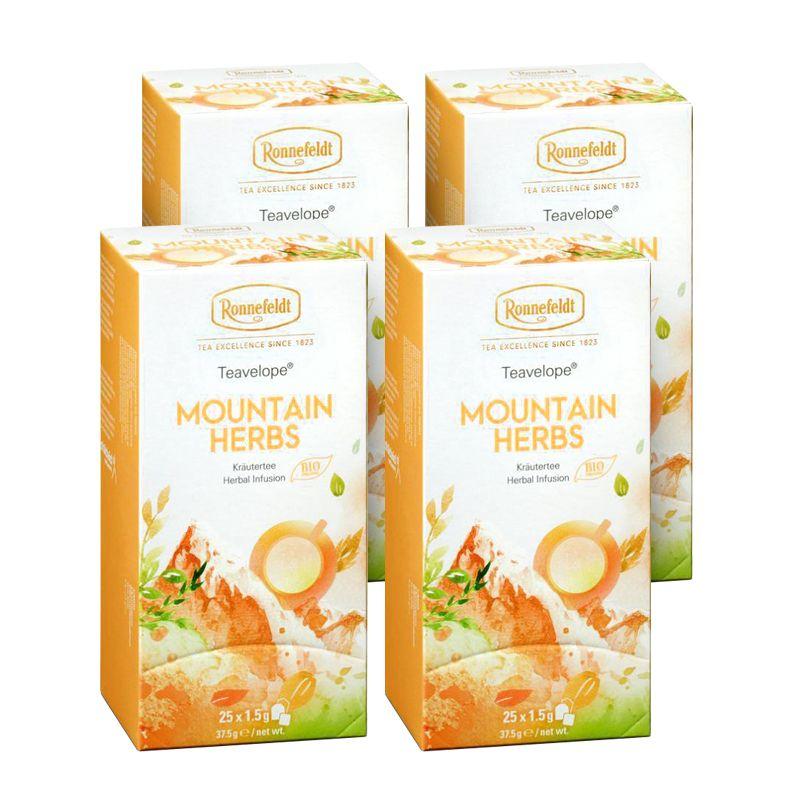 Ronnefeldt Mountain Herbal Tea 25 Tea Bags x 4 Packs