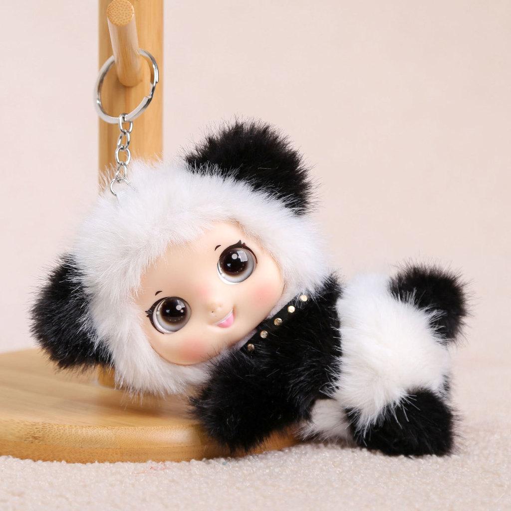 

Cute Rabbit Stuffed Animal Pendant With Short Plush Material For Gift Ideas Panda