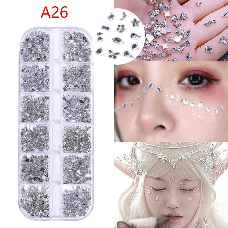 Crystal Facial Tattoo Festival Jewels Self-Adhesive Body Gems Stickers Bling Rhinestones Makeup Face Eye Sticker For Party