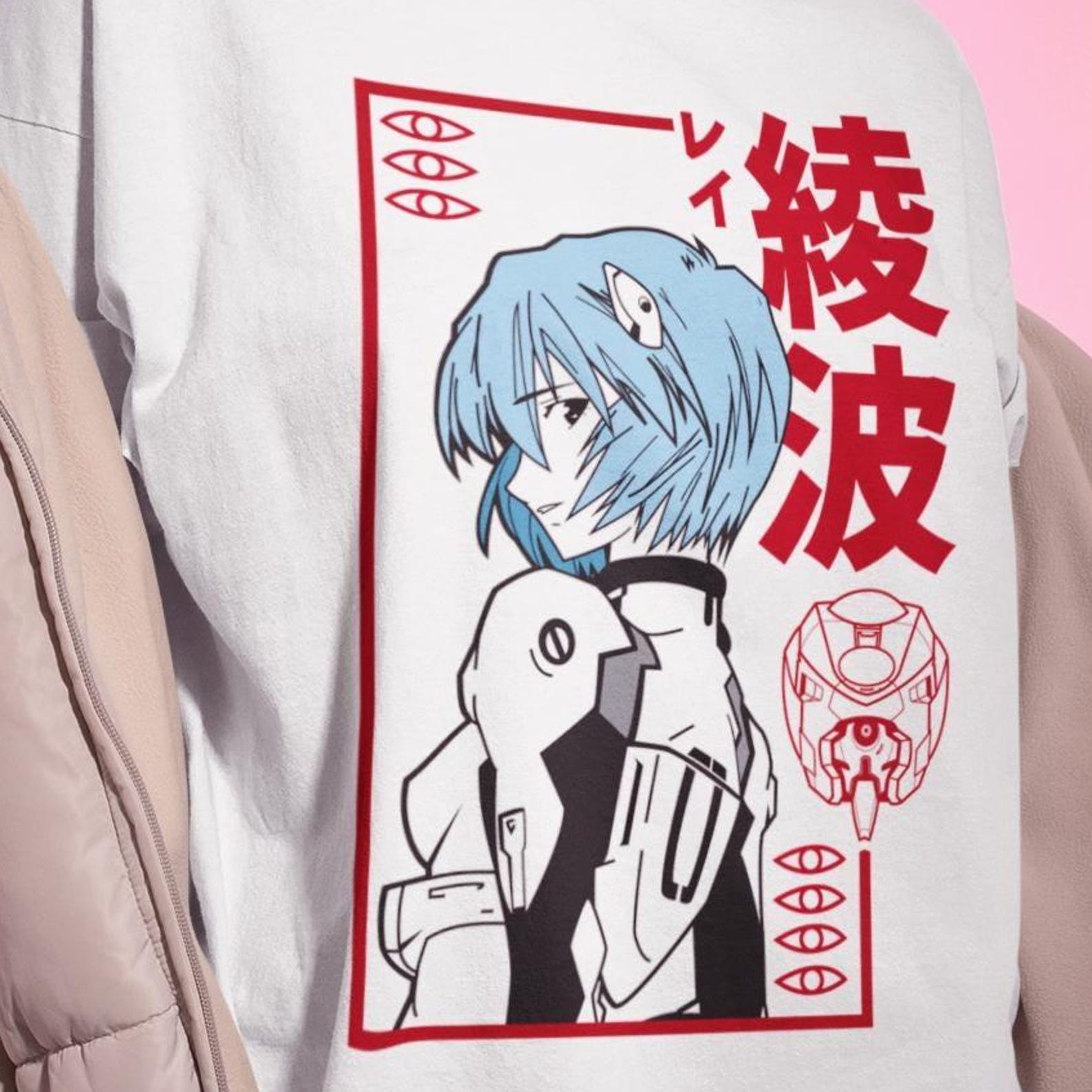 Rei Ayanami Anime T-Shirt – Evangelion Shirt,EVA Tee,Manga Cosplay Merch L
