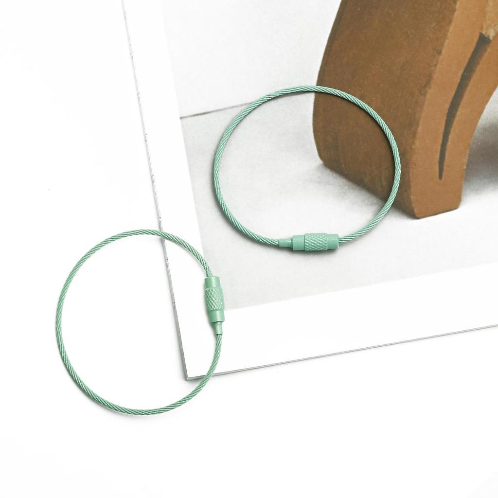 2Pcs Steel Wire Spray Painted Keyring Ring For DIY Bracelet Jewelry Making Craft Accessories