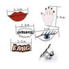 Creative Eyes Lips Badge Shape Brooch Cute Corsage Ornament Festival Birthday Gift Clothing Bag Accessories