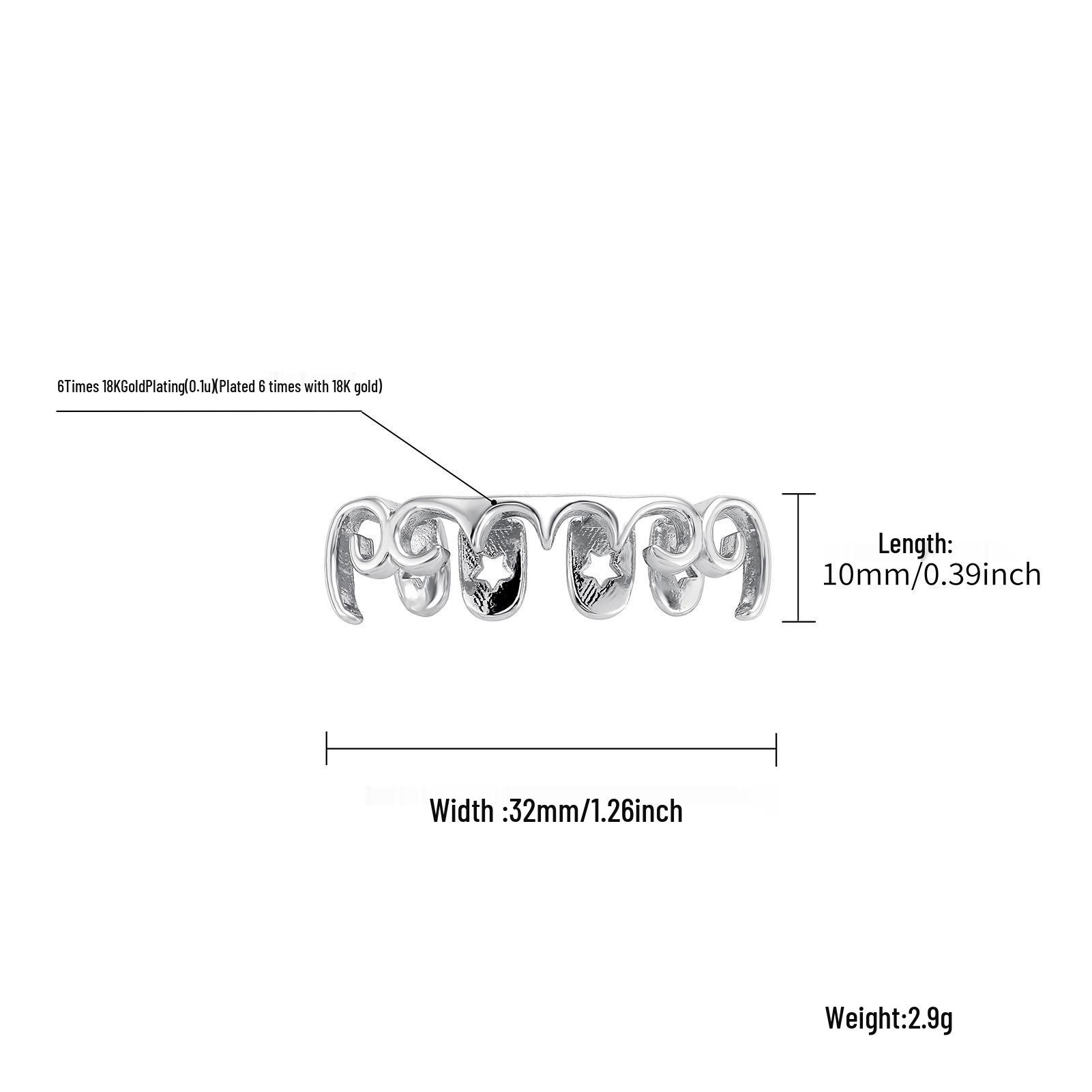 

Ретро-узор Ажурные Позолоченные Хип-Хоп Гриллзы для Мужчин - Хэллоуин Модный и Уникальный Дизайн