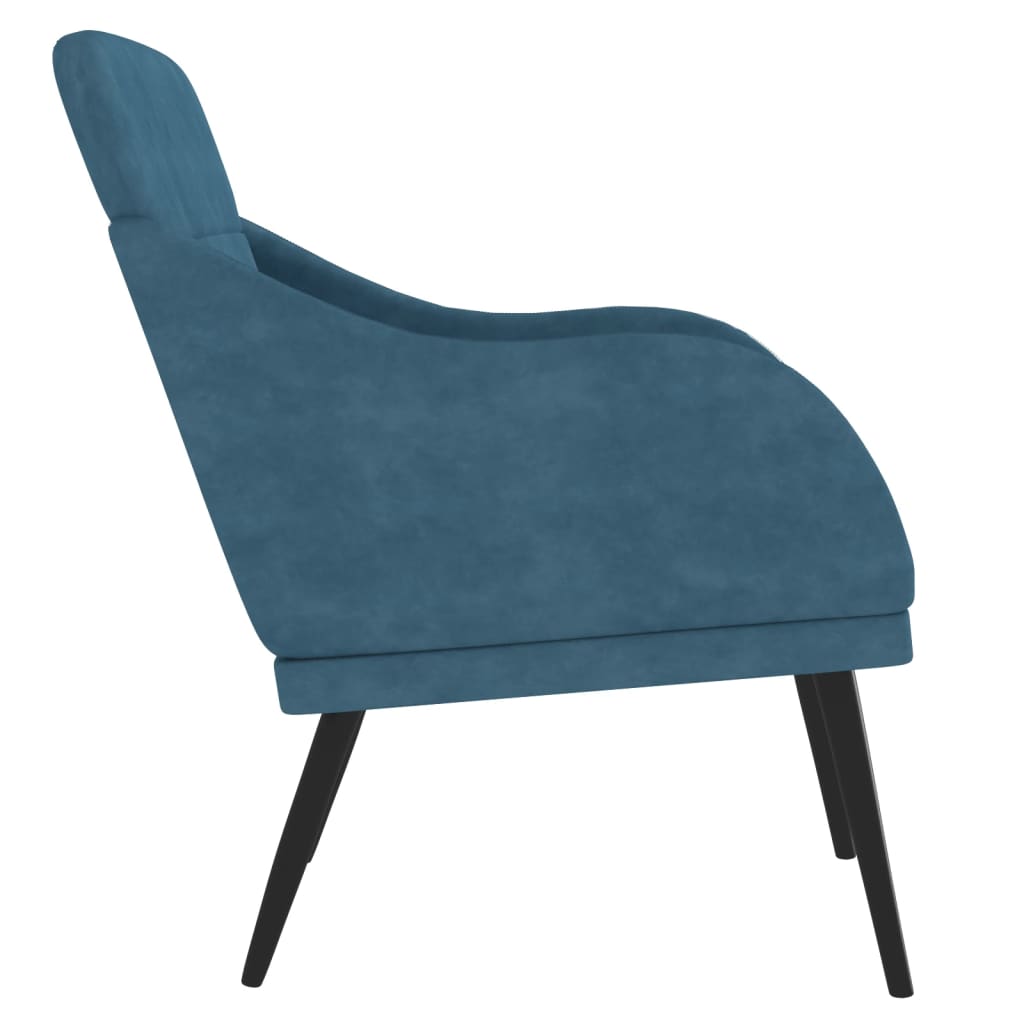 Armchair Blue 63x76x80 Cm Velvet