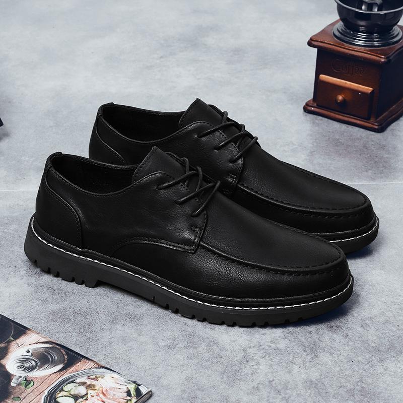 Elegantes Classic Oxford Shoes Hot Sale Men Leather Casual Shoes Soft Sole Lace-up Man Formal Dress Footwear Lightweight Loafers