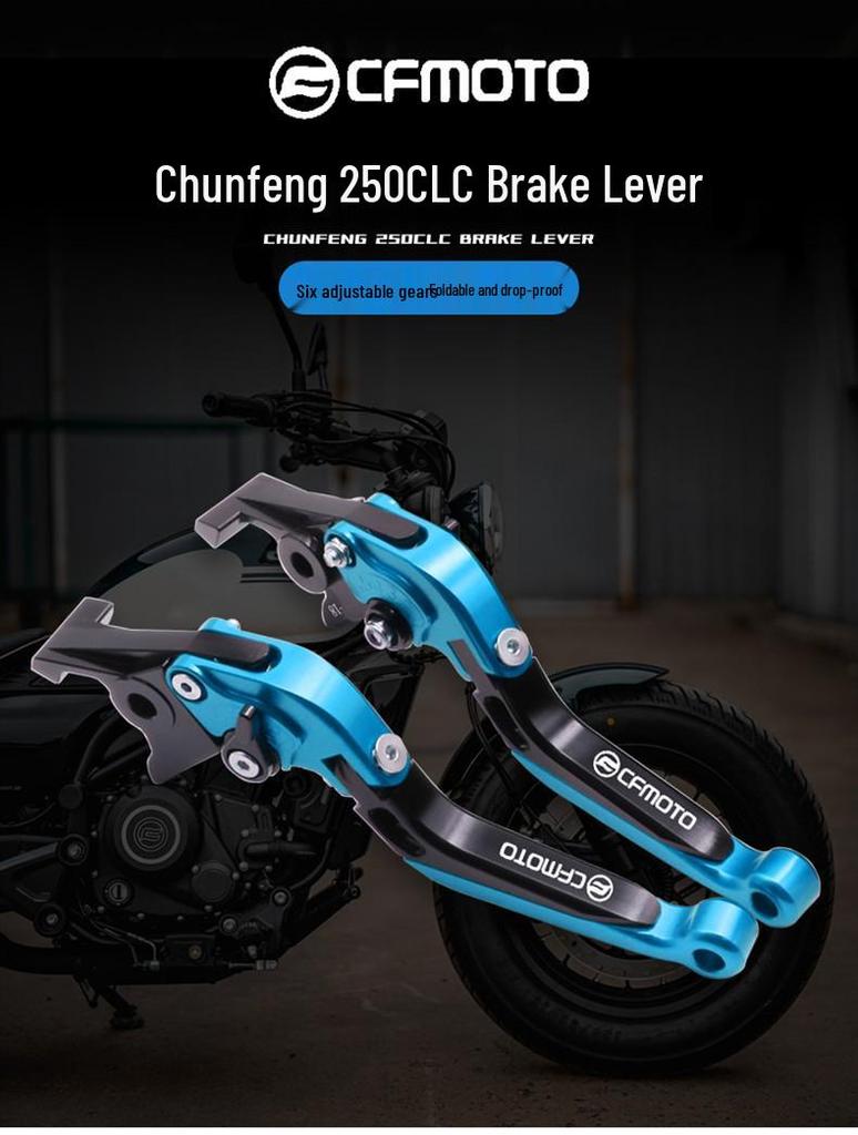 CFMOTO 250CLC Aluminum Folding Brake Clutch Levers with Anti-fall Pull Rod Grips