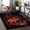 Dragon,Lord of the Rings Polyester Office Carpet Chair Mats, Home Decor Dormitory Floor Protector with Anti-Skid Backing, Large Area Coverag