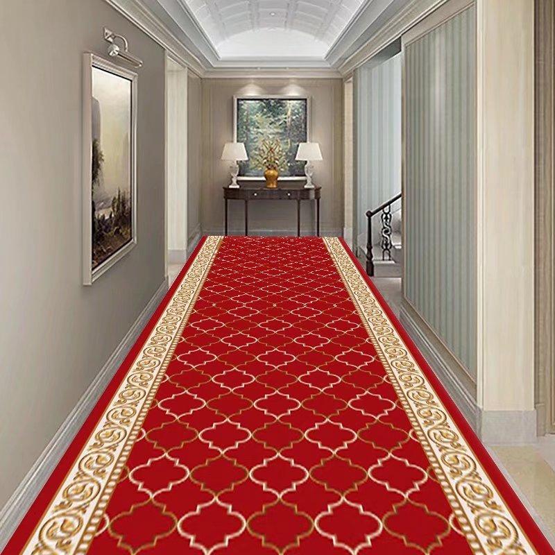 Retro European Long Corridor Carpet Runner Washable Strip Rug for Home Hotel Hallway Decor Villa Stairway Floor Mats