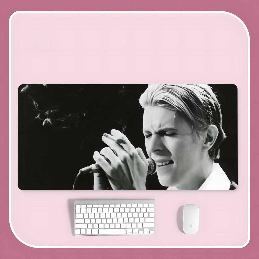 D-David S-Singer B-Bowies Mouse Pad 900x400mm Rectangular Pad PC Keyboard Office Table Rubber 900x400mm Mat XXL Laptop Lock Edge