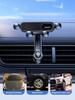 New Gravity-Sensing Car Air Vent Phone Holder - 4-Point Anti-Slip Clamp + Fan Blade Stabilizer, Universal for All Phones