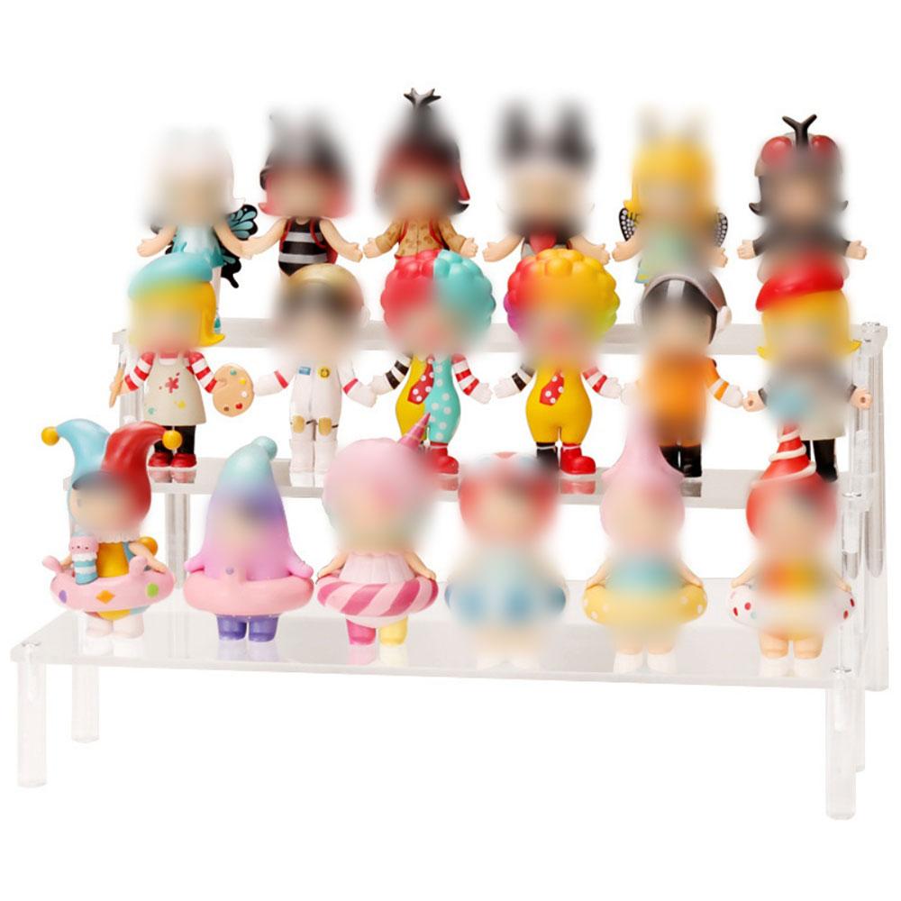3 Tier Acrylic Display Risers Organizer for Cosmetics For Perfumes Cupcakes and Collectibles 30cm Length Clear Shelf Stand
