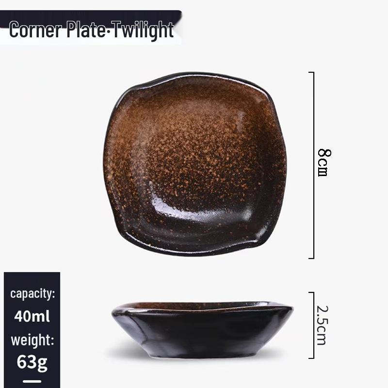 Japanisches Keramik-Dip- & Sojasaucen-Schälchen-Set - Snackteller & Geschirr