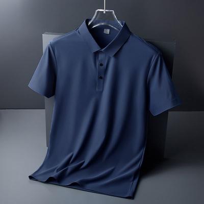 High Quality Cool Shirt Men's Summer Comfortable Casual Quality Polo Shirt Temperament Business Style Lapel Solid Color Top