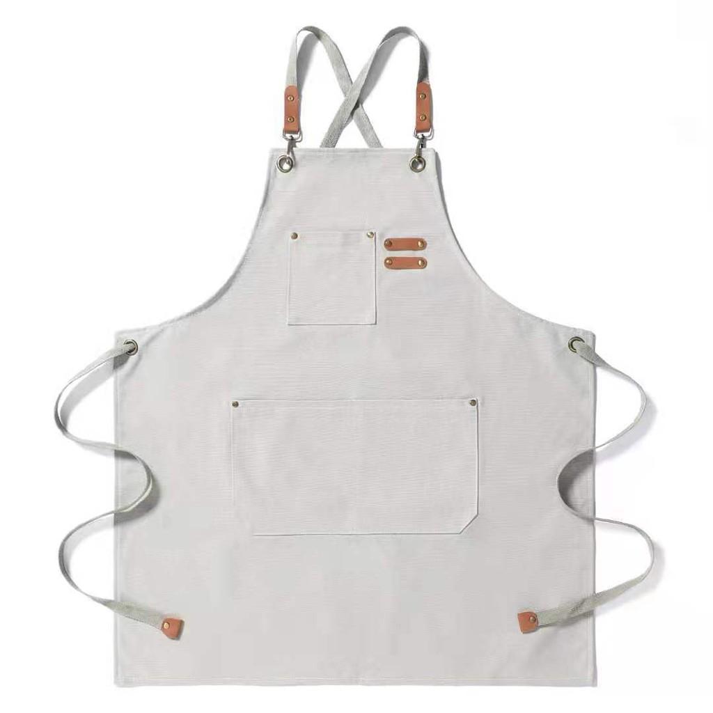 Thickened Cotton All Canvas Apron Coffee Barbershop Milk Tea Shop Home Kitchen