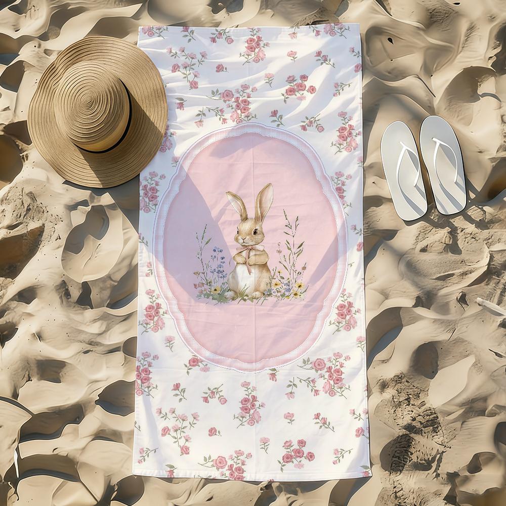 Towel Beach Towel Oversized Quick Cute Dry Towel Absorbent Soft Swim Rabbit BeachTowels for Men Cartoon Women