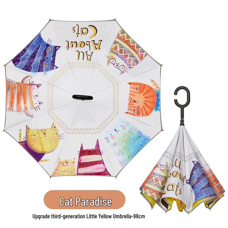 easily Children s Cat Paradise Straight Umbrella