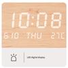 Minimalists LED Clock Table Wall Clock with Temperature Display, Table Clock Alarm Clock for Workspaces and Bedrooms