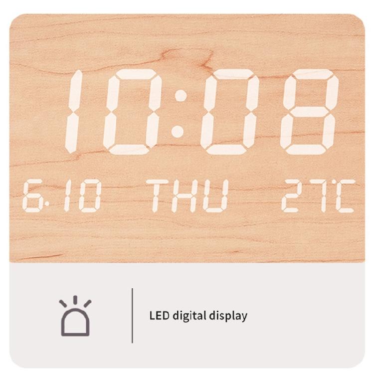 Minimalists LED Clock Table Wall Clock with Temperature Display, Table Clock Alarm Clock for Workspaces and Bedrooms