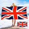 Badehåndklæde Super Blødt Komfortabelt Superfin Fiber Vandabsorberende UK Flag Poolhåndklæde til Hjemmet