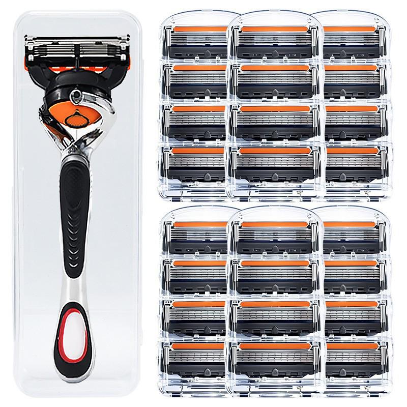 German-Engineered Classic 5-Blade Men's Razor with Universal Five-Layer Head