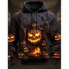 Full Print Pumpkin Graphic Halloween Hoodies For Men Women Fashion Oversized Pullovers Sweatshirts Clothes Tracksuit Sudaderas
