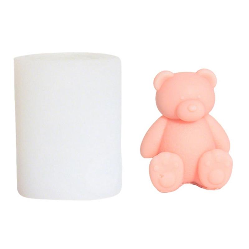 Reusable Silicones Craft Mold For Handmade Candle Soap Chocolates Making with Cartoon Bear Design Easy Releases