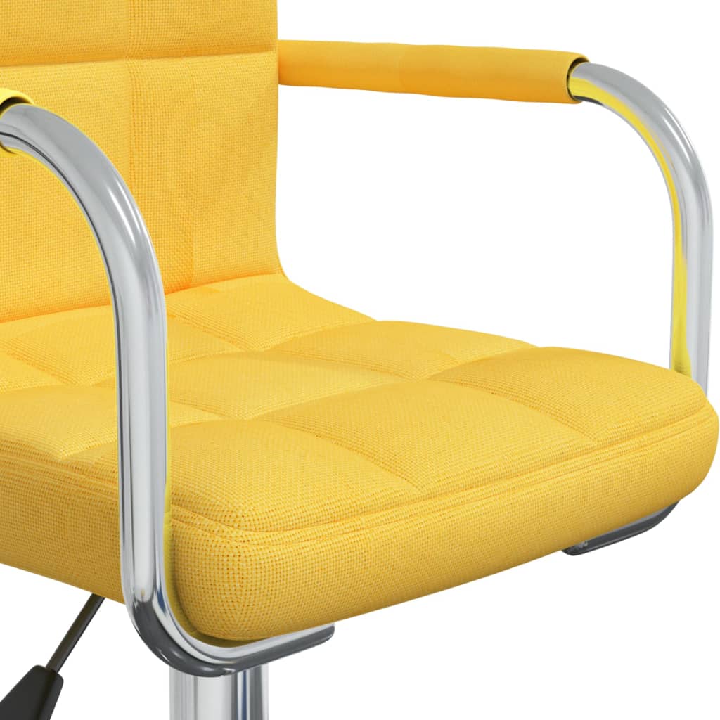 Dining Chair Swivel Mustard Yellow Fabric
