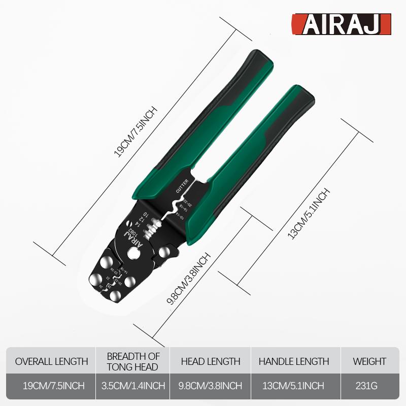 

Плоскогубцы для зачистки проводов AIRAJ 7 дюймов, профессиональные клещи для электрического кабеля, механический обжимной инструмент для самостоятельной работы, ручные инструменты