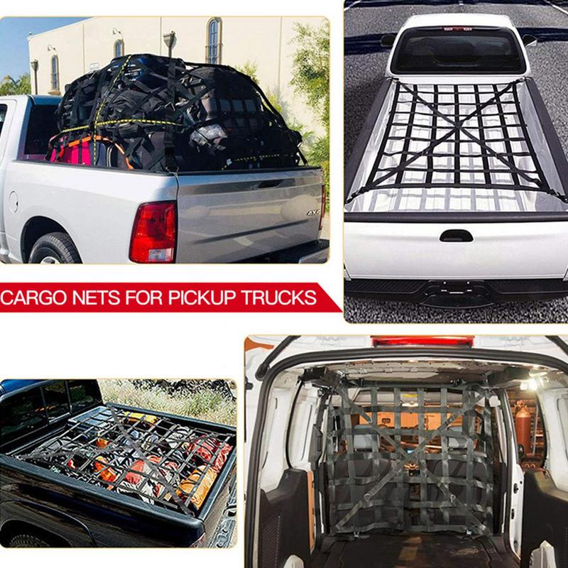 Truck Bed Cargo Net 4 X 4 Cargo Net For Pickup Truck Bed Truck Bed Cargo Stretches To 12 X 18Rugged Truck Bed Cargo Net Heavy