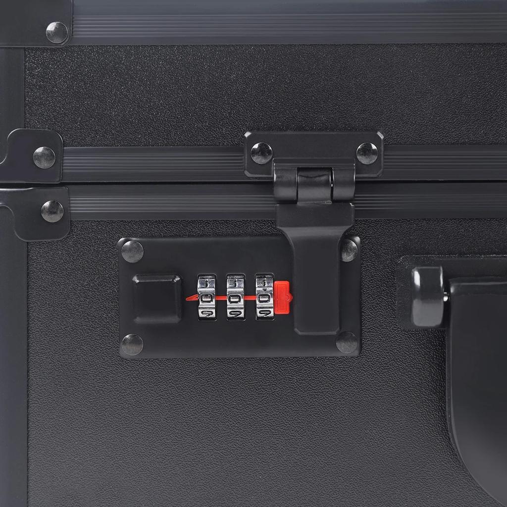 Hairdressing Bag Hairdresser Travel Case Portable Barber Tool Box Mobile Beauty Cosmetics Toiletry Bag Organiser Holder (Black)