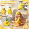 Soft Toy Realistic Duck Figurine Squeezable Animal Model for Kids Bath Playroom Decor Collectible Display