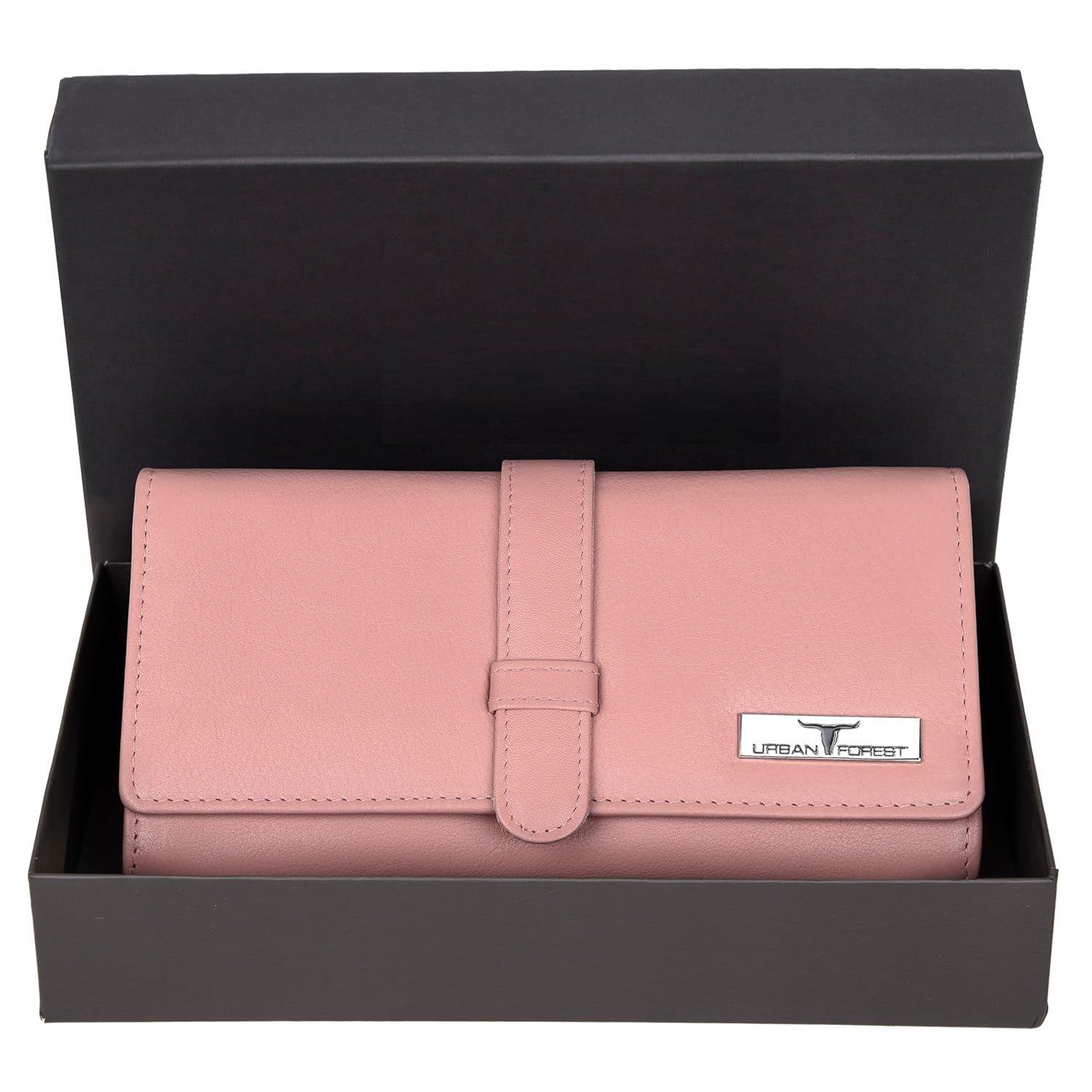 

Кошелек из розовой кожи Дэнни Роуз для женщин розовый