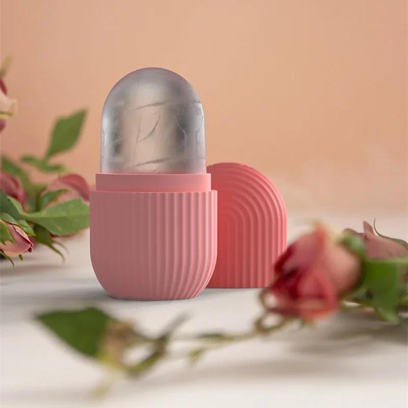 Silicone Face Ice Mold Skin Care Beauty Ice Facial Roller Face Massager Ice Trays Ice Globe Balls Beauty Lifting Contouring Tool