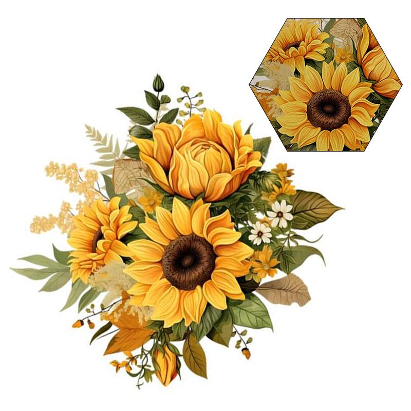 

Sunflower Wall Stickers Set of 8 for Cabinet Bedroom and Living Room Decoration PVC Material 29x29CM Easy to Maintain China Mainland