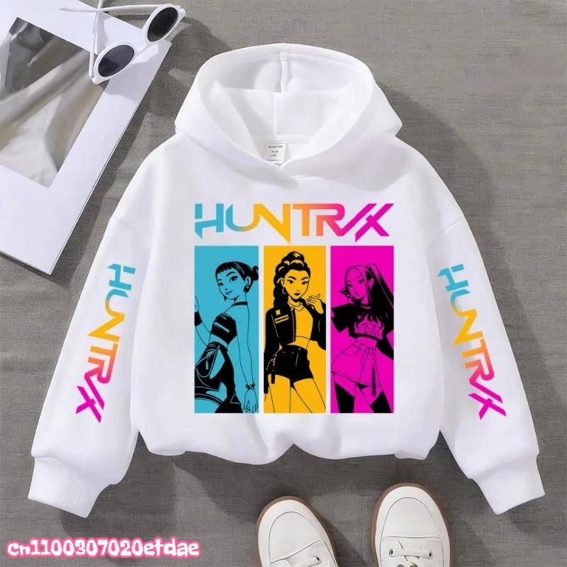 Fashion Women's Hoodie K-Pop Demon Hunters Print Kids Hoodie Pullover Girl Tops Spring And Autumn Leisure Sweatshirr Clothing