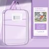 Pochette zippée en maille Sac à documents Format A4 Lettre 3 couches transparent avec poignée Organisateur de documents pour école voyage bureau