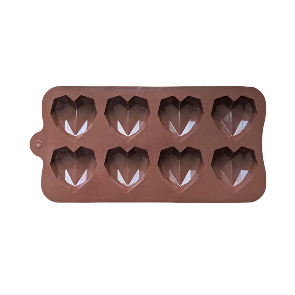 Food Grade Silicone Mold Chocolate Mold Silicone 8-cavity Heart Silicone Mold for Baking 3d Love Shaped Chocolate Candy Tray