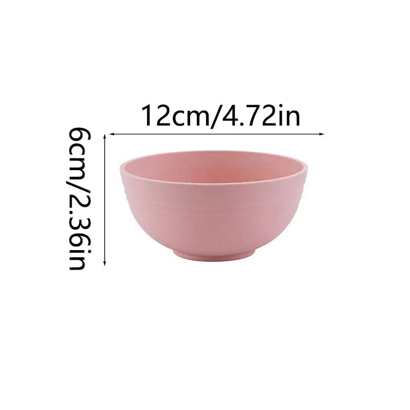 Wheat Straw Bowls Round Household Rice Salad Bowls Lightweight Eco-Friendly Durable Kids Wheat Straw Bowls Set Small Bowl