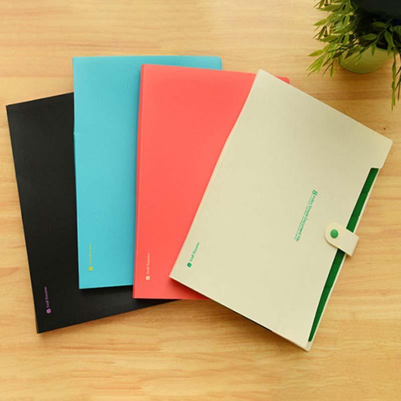 1PC Organ Folder, 8-in Folder, Pp Material Large Capacity File Bag, Very Suitable for Home, Office, Classroom and So On