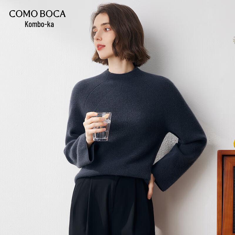 KEMENBOKA Women's Mock Neck Cashmere Sweater