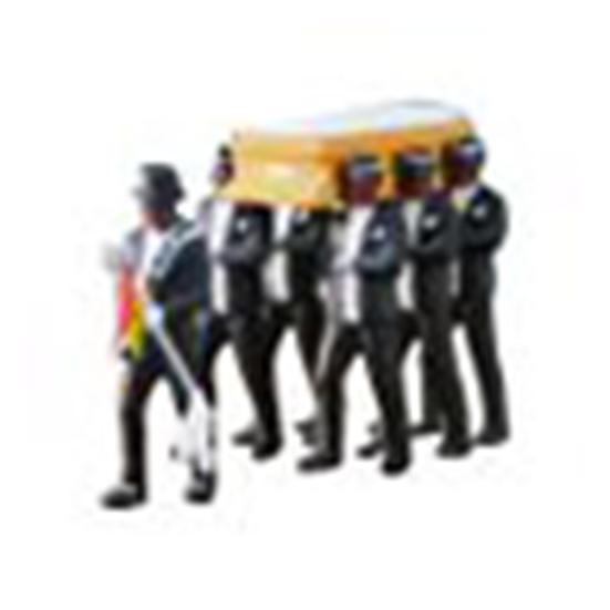 1/64 Ghana Funeral Coffin Dancing Pallbearer Team Model Action Figure Car Decor