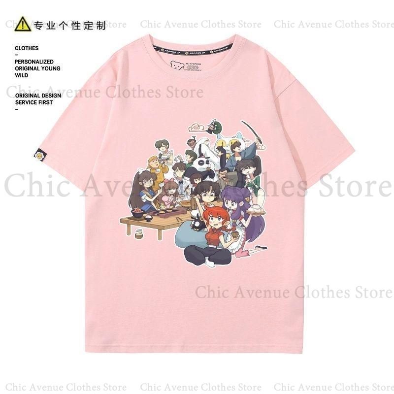 Anime Ranma Series Print Tshirt Short Sleeve Tee Summer Tops Casual Tshirt for Unisex Women Clothes for Unisex Women Daily Tshirt