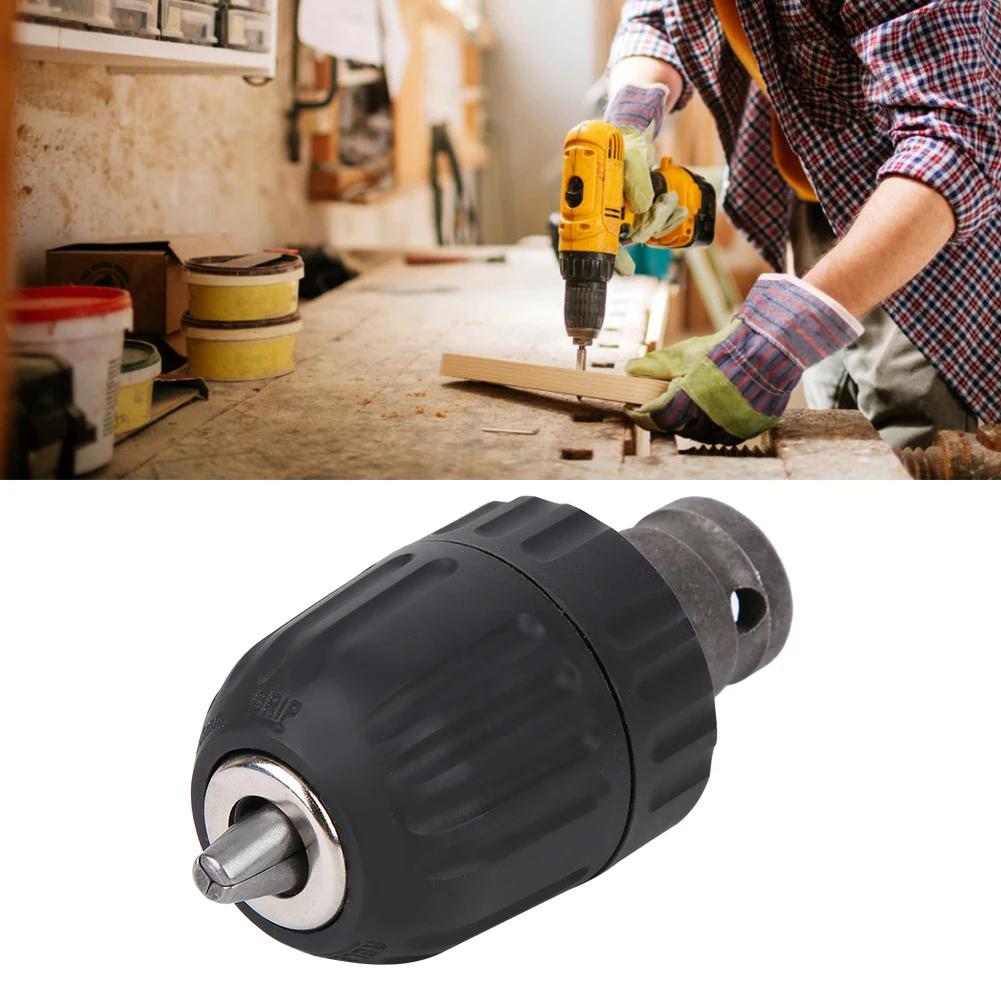 Electric Drill Chuck Hand Tight Clamp Thread Adapter Wrench Conversion Thread Head 0.8‑10mm 3/8‑24UNF for SDS Drill Chuck