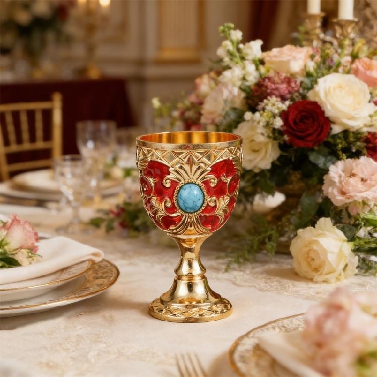 Butterfly Embossed Metal Goblet Shot Glass For Cocktails Whiskeys Drinking Cup For Parties And Home Decoration Gift