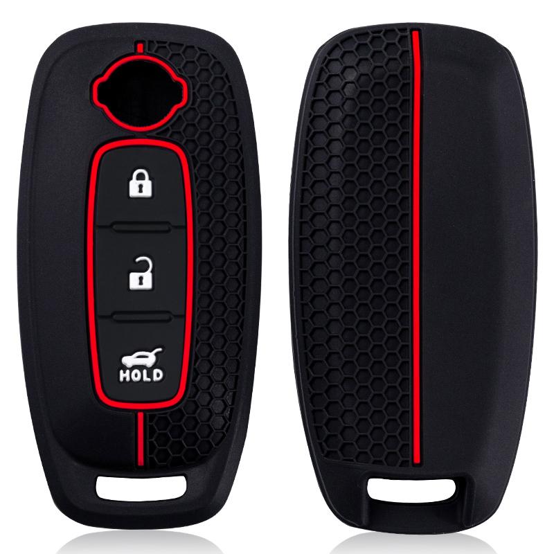 3 Buttons Remote Car Shell For Nissan X-Trail T33 Qashqai J12 Teana Altima Ariya Silicone Key Case Cover Holder