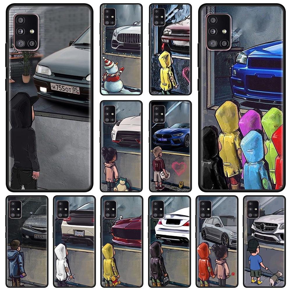 

Чехол для телефона Samsung Galaxy A51 A12 A21s A71 A52 A31 A02s A11 A41 A01 A51 A02 F42 A72 A32 A22 4G/5G RuiCaiCa Boy See Sport Car