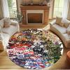 Five Nights At Freddy's Print Round Rug, Washable Floor Carpet, For Entryway Dorm Laundry Room Office Study, Home Decor Birthday Christmas Gift